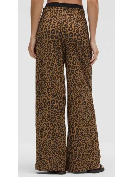 Lululemon Swift Mid-Rise Wide-Leg Pant Leopardo-sz 6 - Picture 4 of 11